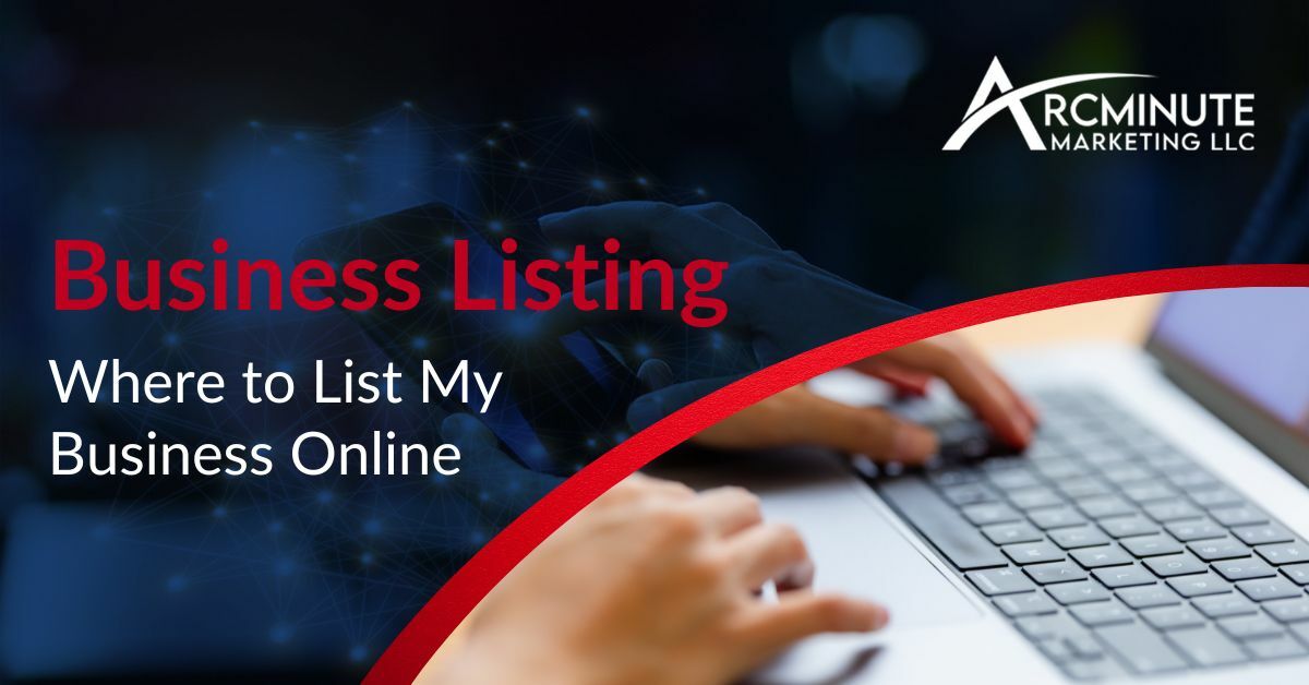 A Person Typing on a Laptop Computer | Business Listing | Where To List My Business Online | Arcminute Marketing
