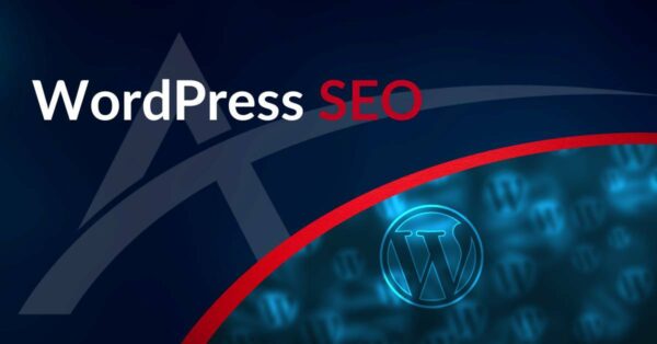 WordPress Logo with Arcminute Marketing Logo in the Background | WordPress SEO | Arcminute Marketing