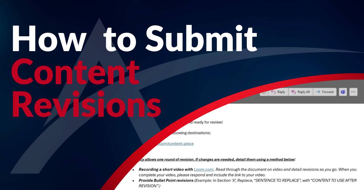 How to Submit Content Revisions