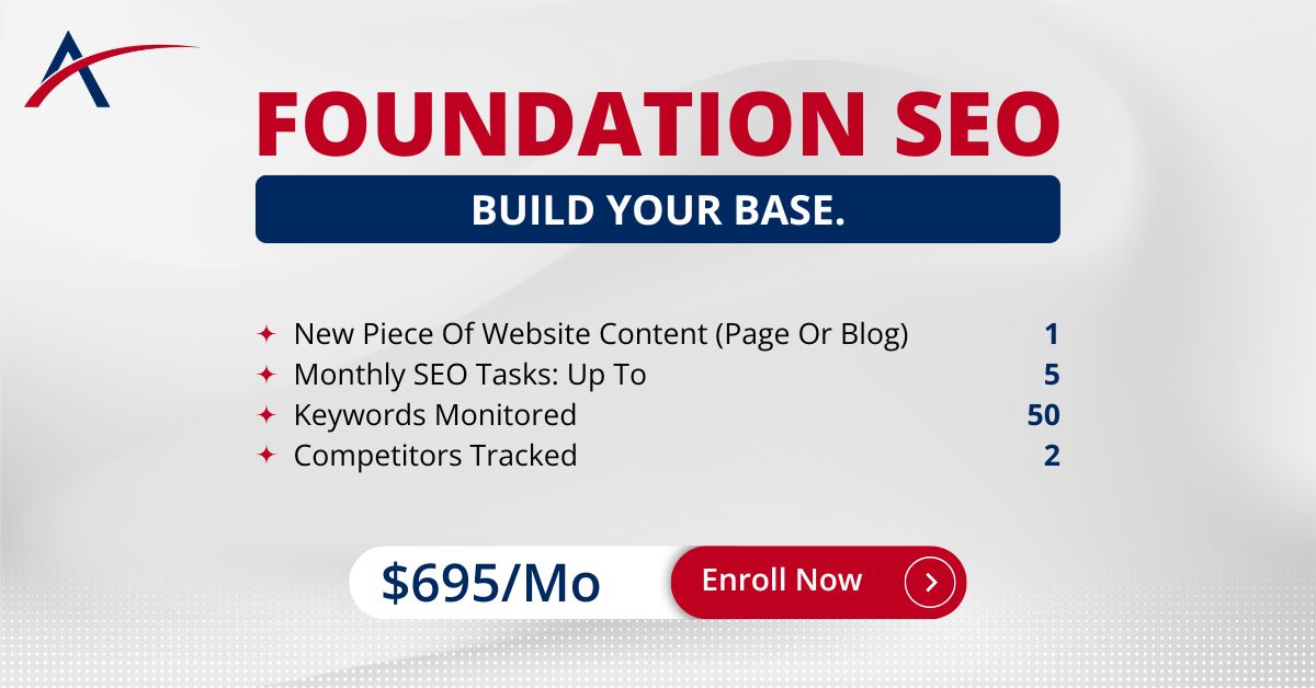 full breakdown of services and pricing for the Foundation SEO plan