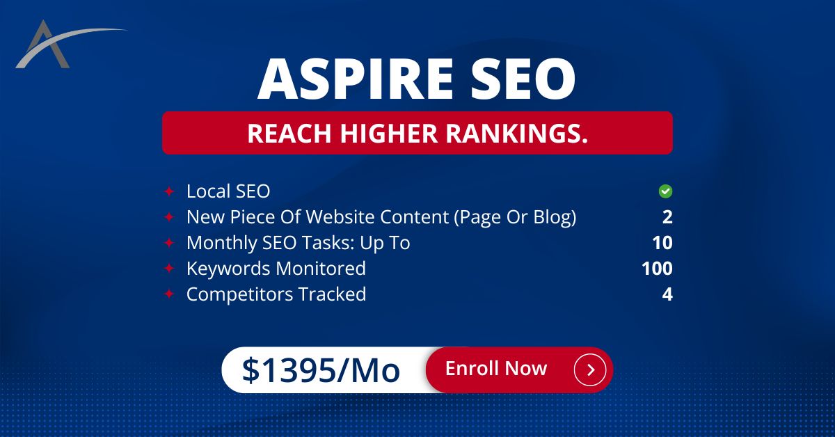 shows what is included in the Aspire SEO plan