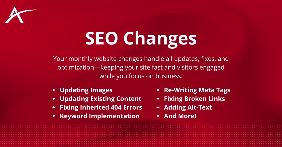 Shows that the Engage SEO plan offers making changes to improve SEO