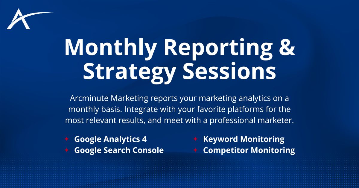 shows that monthly reporting and strategy sessions are included in the Aspire SEO plan